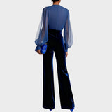 Grimelda | Velvet Jumpsuit with V-Neck