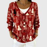 Honorine - Comfortable Button-Up Knit Cardigan