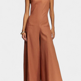 Belén Wide-Leg Halter Jumpsuit