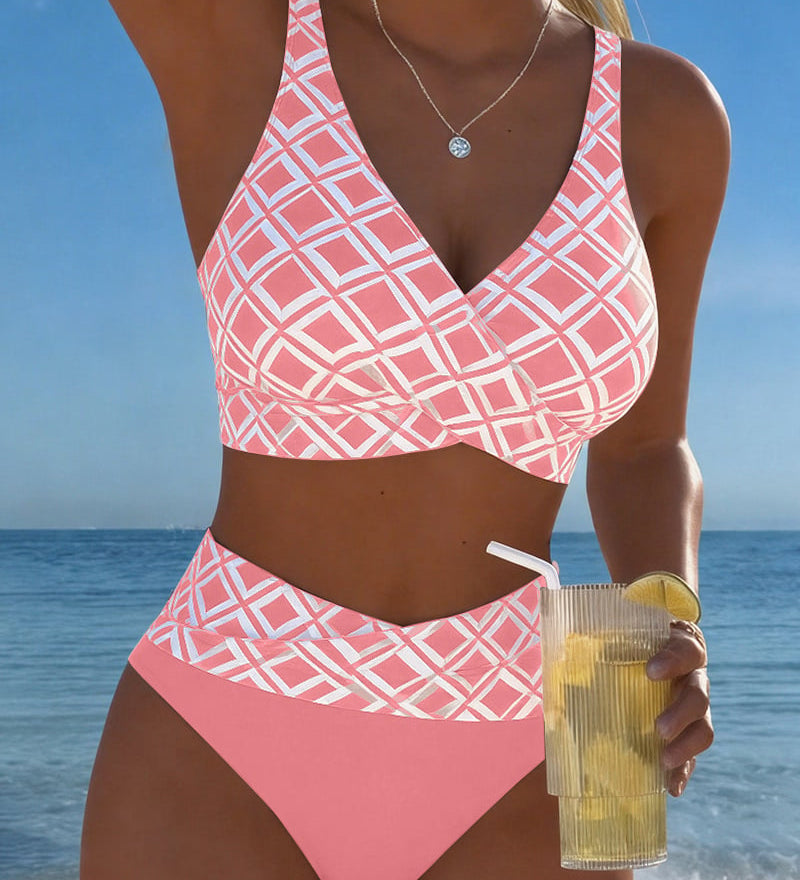 Sara - Two-Piece Bikini with Diamond Cut and Pattern