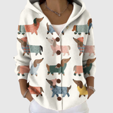 Domitille - Comfortable Hooded Knit Cardigan