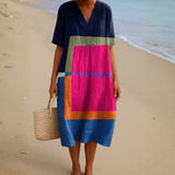 Jimena - Vibrant Colourblock Dress