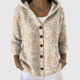 Corinne - Comfortable Hooded Knit Cardigan