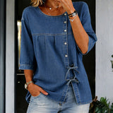 Ivy | Long Vintage Denim Blouse