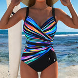 Adriana - Elegant swimsuit with a colourful print