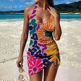 Filipa - Floral Graphic Tankini with Shorts, Tummy Control Effect