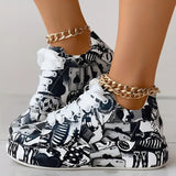 Veronika - Graffiti Design Trainers with Cushioning