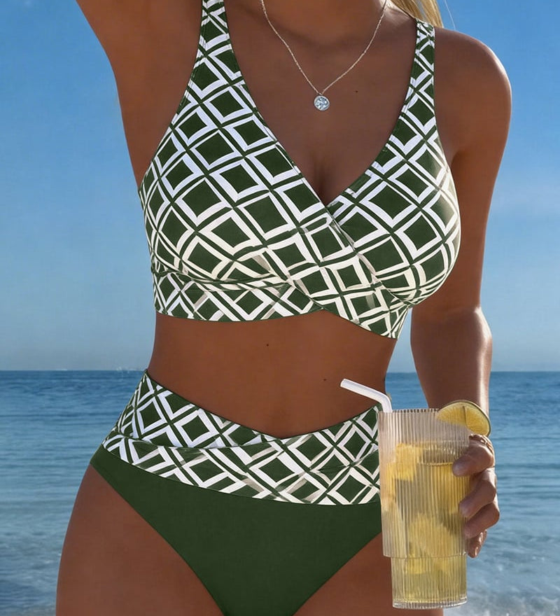 Sara - Two-Piece Bikini with Diamond Cut and Pattern