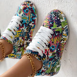 Veronika - Graffiti Design Trainers with Cushioning