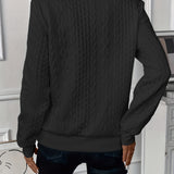 Amalie - Women's Cable Knit Zip Sweater
