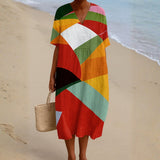 Celia - Colourful Patchwork Dress
