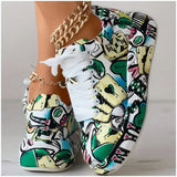 Veronika - Graffiti Design Trainers with Cushioning