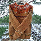 Benedetta – Warm Jumper with Traditional Woven Shoulder Detail