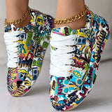 Veronika - Graffiti Design Trainers with Cushioning