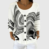 Priscille - Comfortable Button-Up Knit Cardigan