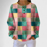 Agnes – Jumper with Colourful Patchwork Pattern