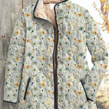 Alma – Quilted Jacket with Ditsy Floral Pattern