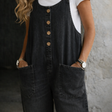Verity | Vintage Washed Cotton Dungarees