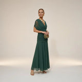 Velora - Long Floral Dress with V-Neck