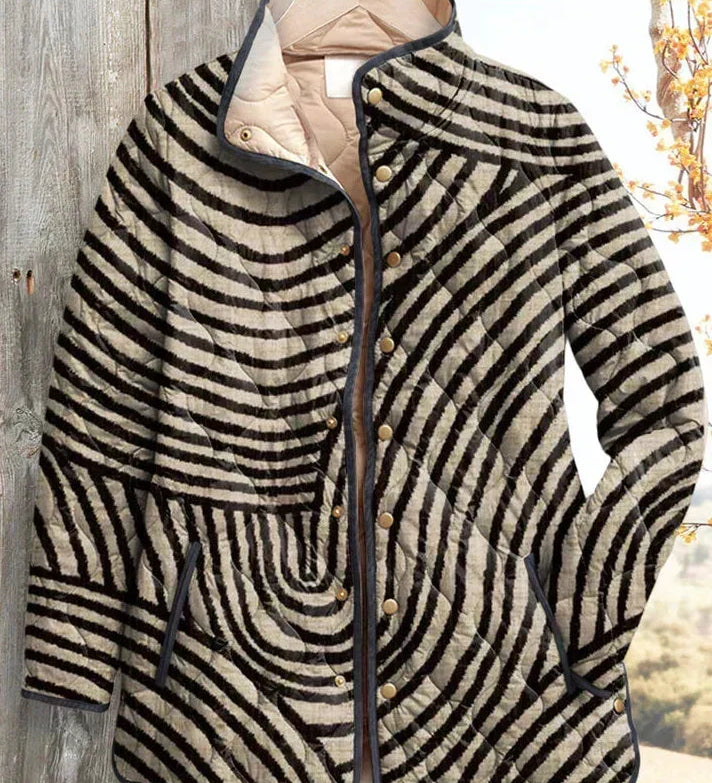 Dagmar – Quilted Jacket with Zebra Print