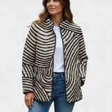 Dagmar – Quilted Jacket with Zebra Print