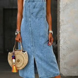 Georgia | Casual Denim Pinafore Dress