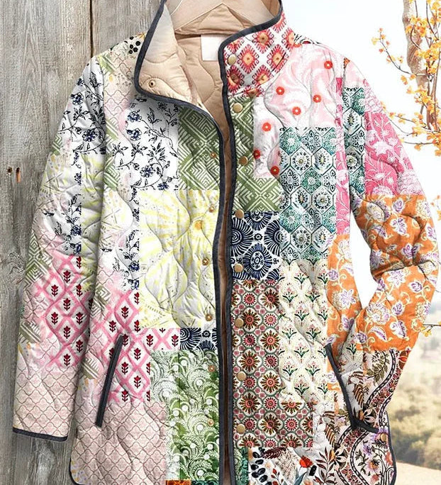 Dita – Quilted Jacket with Patchwork Pattern