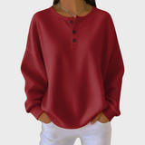 Hélène – Orange Jumper in Soft Waffle Knit