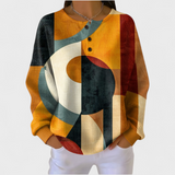 Léa – Jumper with Retro Geometric Pattern