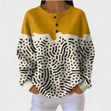 Liv – Yellow and White Jumper with Animal Print