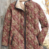 Milada – Quilted Jacket with Botanical Vine Pattern