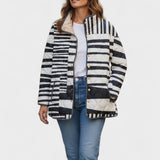 Nora – Quilted Jacket with Striped Pattern