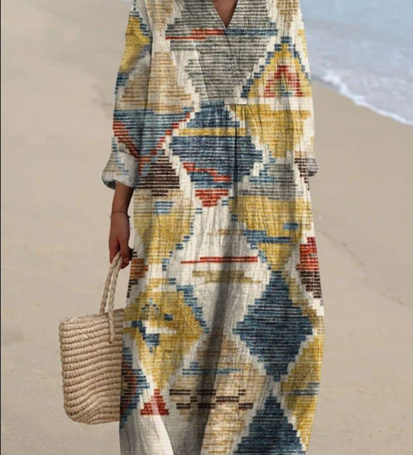 Carmen - Bohemian Dress with Ethnic Prints