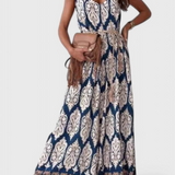 Gabriella Wide-Leg Jumpsuit with Bold Print