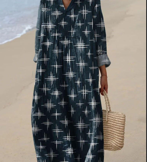 Margarita - Bohemian Dress with Star Print