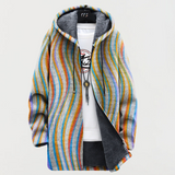 Frankie | Coat with Wavy Stripes