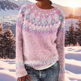 Arianna – Soft Knitted Jumper with Traditional Woven Shoulder Detail