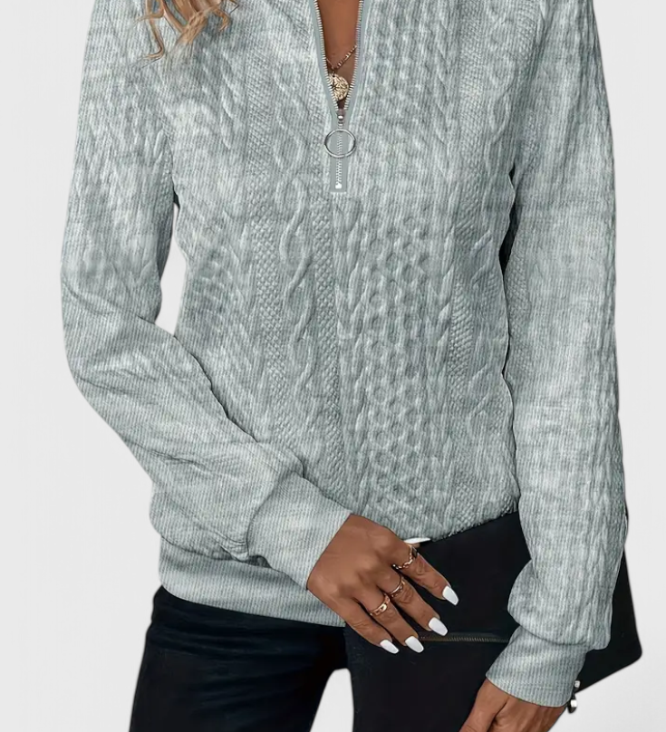 Zoey Soft Zip Knit Jumper