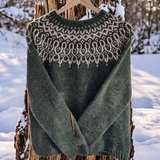 Francesca – Winter Jumper with a Simple Round-Knit Shoulder Detail