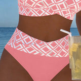 Sara - Two-Piece Bikini with Diamond Cut and Pattern