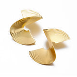Pleated Metal Earrings