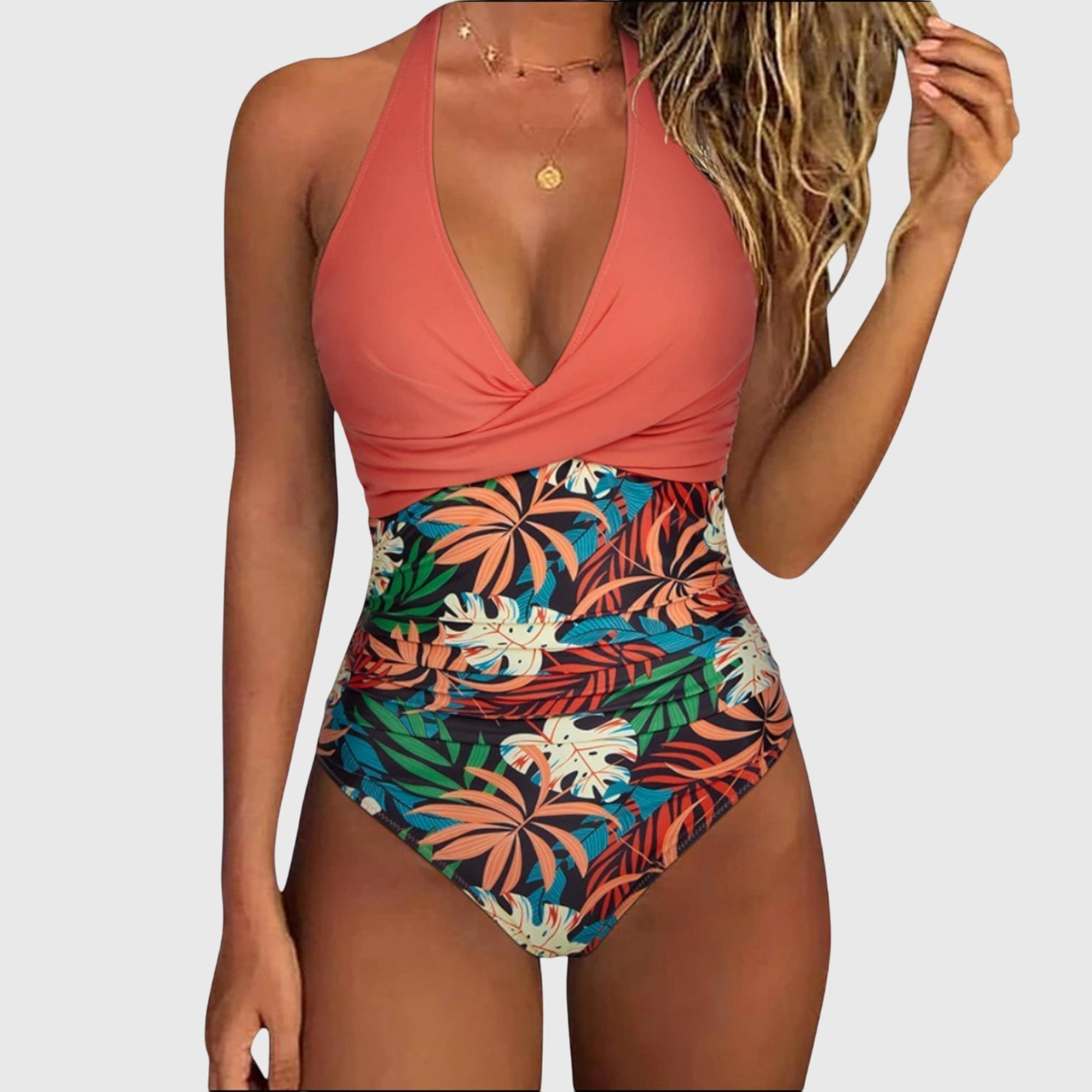 Flávia - Elegant swimsuit for women with a V-neck