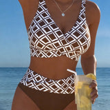 Sara - Two-Piece Bikini with Diamond Cut and Pattern