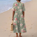 Blanca - Retro Floral Midi Dress