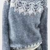 Jolessa Knitted Jumper with Nordic Print