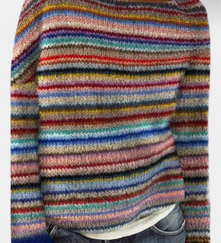 Jolessa Knitted Jumper with Nordic Print