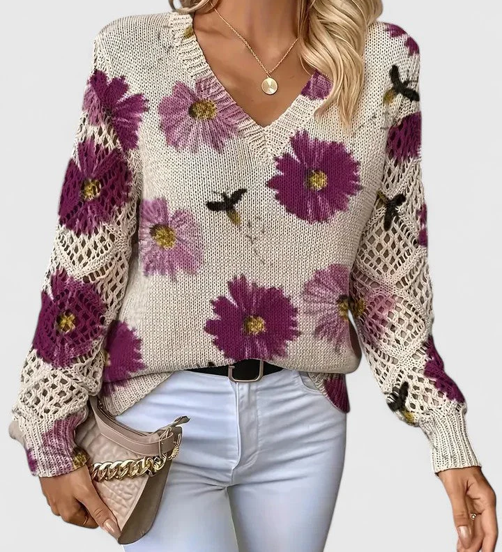 Aurelia Elegant Top with Floral Dessert