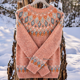 Lucia – Warm Jumper with a Classic Woven Pattern