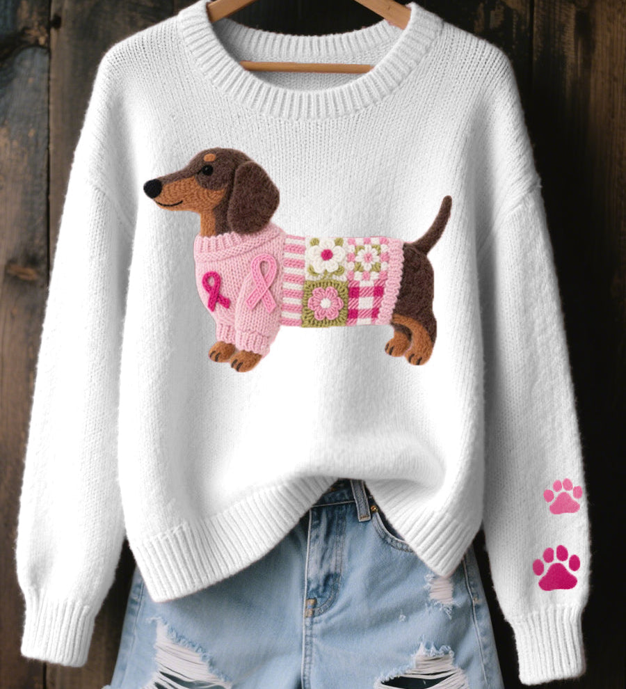 Amor Teckel™ – Cosy Patchwork Sweater