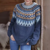 Serena – Winter Jumper with Nordic Shoulder Design